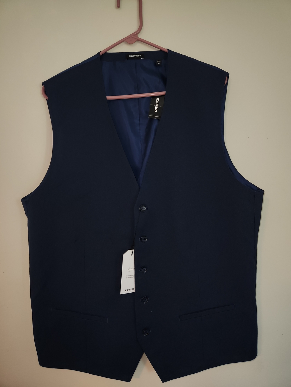 Express Men’s Navy Dress Vest